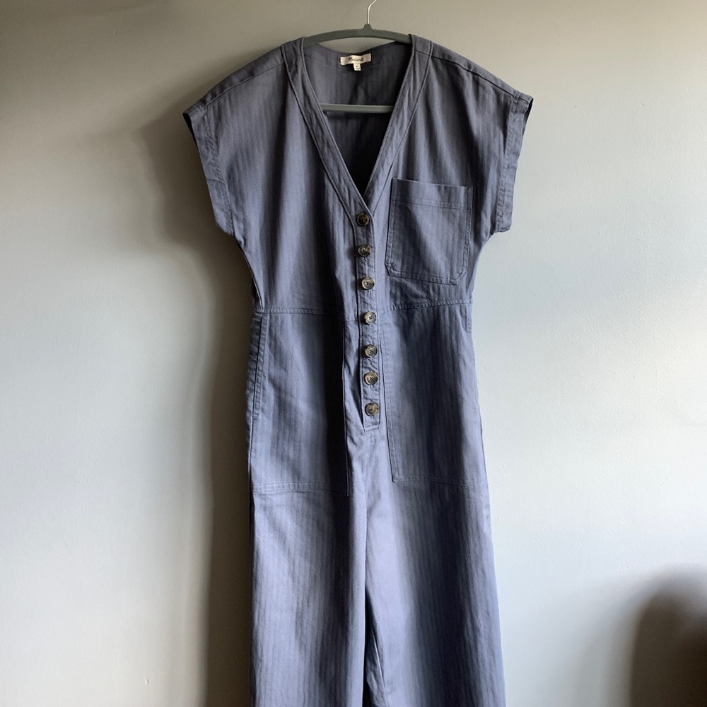 Madewell Periwinkle Blue Cotton Romper